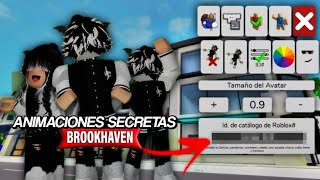 NUEVAS ANIMACIONES SECRETAS EN BROOKHAVEN ID CODES 😱  ROBLOX [upl. by Luhem]