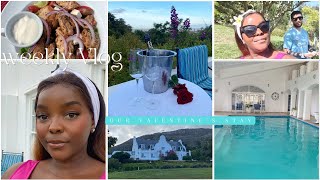 WEEKLY VLOG  Our Valentines Stay at Stillness Manor Estate amp Spa  South African Youtuber [upl. by Worrell]