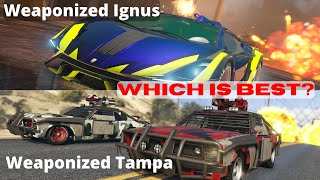 Weaponized Ignus VS Weaponized Tampa Which is Better GTA 5 Online [upl. by Jovita]