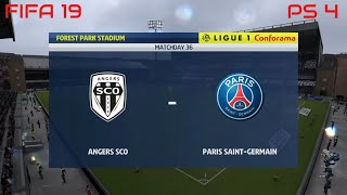 FIFA 19 Angers SCO vs PSG Gameplay Ligue 1 Conforama 4K [upl. by Diver383]