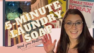 5Minute Laundry Soap Concentrate  TUTORIAL  Laundry Detergent Clean and Easy  DIY [upl. by Syverson994]