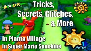 Tricks Secrets Glitches amp More in Pianta Village in Super Mario Sunshine [upl. by Anyotal]