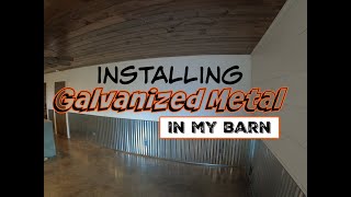 How I installed a decorative Galvanized Metal in my Barn [upl. by Crudden100]