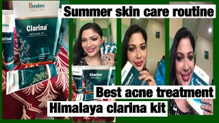 Himalaya clarina kit review best anti acne kit my summer skin care routine [upl. by Netta]