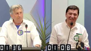 DEBATE ELEIÇÕES 2024 EM CAMBORIÚ  LEONEL PAVAN PSD X EDSON PIRIQUITO MDB [upl. by Ellenad]