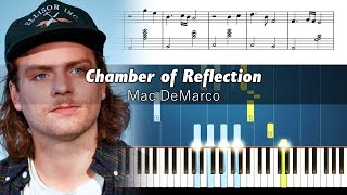 Mac DeMarco  Chamber of Reflection  Piano Tutorial with Sheet Music [upl. by Beatrice]