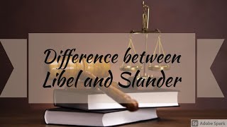 Difference between Libel and Slander  Defamation  Law of Torts  Easy way  in Hindi [upl. by Emiolhs]