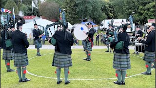 Battle of the Somme played by Ballater Pipe band outside Games Centre on eve 2023 Braemar Gathering [upl. by Kassel]