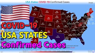 USA States COVID19 Confirmed Cases 01221003 [upl. by Inilahs]