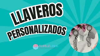 LLAVEROS PERSONALIZADOS GRABADO EN METAL Y MADERA GLOBLELAND [upl. by Cirred]