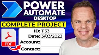 Power Automate Desktop PDF Extraction and Application Entry [upl. by Hittel]