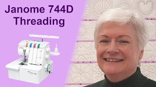 Janome 744D SergerOverlocker  Threading [upl. by Boehmer]