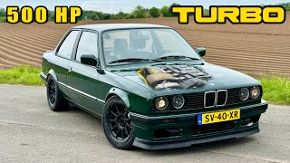 500HP BMW E30 BIG TURBO  REVIEW on AUTOBAHN [upl. by Dawes]