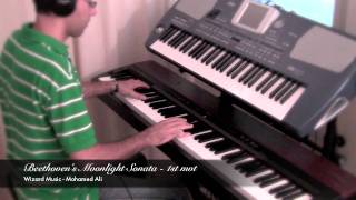 Dark version of Beethovens Moonlight Sonata  1st movement  Yamaha P155 [upl. by Lasyrc]