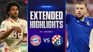 Bayern Munich vs Dinamo Zagreb Extended Highlights  UCL League Phase MD 1  CBS Sports Golazo [upl. by Ulysses982]