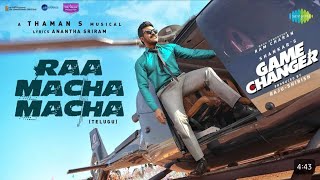 RA MACHA MACHA SONG  GAME CHANGER  RAM CHARAN  S K MUSICAL OFFICIAL  LYRICAL VIDEO 4K [upl. by Deste]