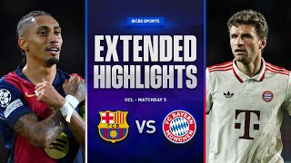 Barcelona vs Bayern Extended Highlights  UCL League Phase MD 3  CBS Sports Golazo [upl. by Sum]