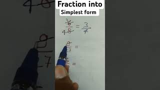 fraction into simplest formeasymathtricks maths [upl. by Carla]