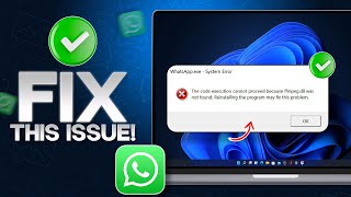 Fix WhatsAppexe System Error  Solve WhatsApp Cannot Process Issue on PC [upl. by Lasorella]