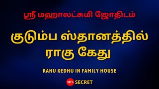 குடும்ப ஸ்தானத்தில் ராகு கேது  Sri Mahalakshmi Jothidam  Tamil Astrology [upl. by Atul490]