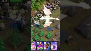 Mega Dragon vs Archer Queen attackClash of clans shorts gaming clashofclans coc [upl. by Anelagna]