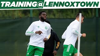 Champions League training at Lennoxtown  Celtic prepare for KR Reykjavik [upl. by Airdnala]