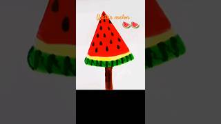 easy water melon drawing easy kids drowing criativity ishikapatel artandcraft viwes viwers 🍉🍉 [upl. by Sontag]