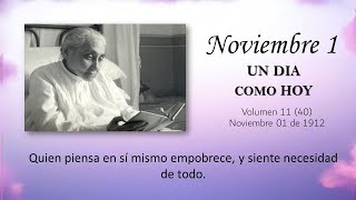 NOVIEMBRE 1  UN DIA COMO HOY  Libro de Cielo Doctrina de la Divina Voluntad [upl. by Adnalohs]