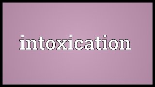 Intoxication Meaning [upl. by Einner]