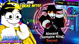 Anime Vanguards  Ethereal Z Rank Sobrang OP ng Evo Secret Alocard Ko [upl. by Akcebar]