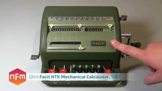 Facit NTK Mechanical Calculator Division by zero decimal markers [upl. by Roxanna171]