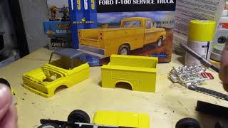 Plastic Models  125 Moebius 1965 Ford F100 Service Truck  Psychedelic GB WIP 2 [upl. by Freiman]