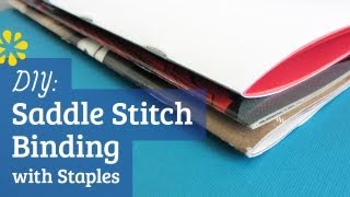 DIY Staple Saddle Stitch Bookbinding Tutorial  Sea Lemon [upl. by Staal]