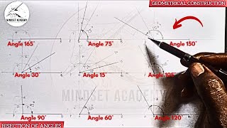 How To Bisect The Bisection Of Any Angle 165 105 150 120 75 60 Degree With A Ruler And Compass [upl. by Isyed]