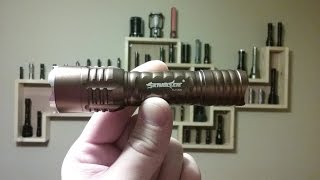 My review of the Skywolfeye A05 adjustable focus flashlight [upl. by Airdnoed277]