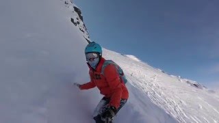 PowderBlue  offpiste powder snowboarding in Val Thorens [upl. by Macknair]