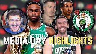 Best Moments From Boston Celtics Media Day [upl. by Adnuhsed29]