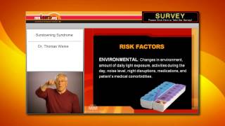 Sundowning Syndrome  Environmental Risk Factors [upl. by Cosimo]