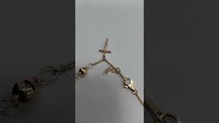 14k solid gold 7mm rosary bracelet 8 inch 묵주팔지 [upl. by Gabriellia]