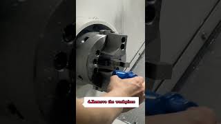 Clamping and shooting of workpiece before and after lathe machining [upl. by Nitsed]