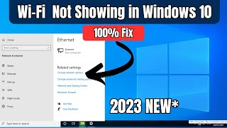 FIX WiFi Not Showing in Windows 10 2023 NEW  Fix Missing WiFi [upl. by Anselmi]