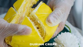 Durian Crepe  Bánh Crepe sầu riêng ngàn lớp  Siêu ngon dễ làm  Bếp nhà Mint [upl. by Encratia]