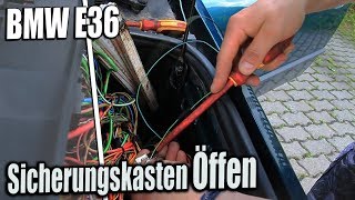 BMW E36  Sicherungskasten Öffnen [upl. by Samanthia]