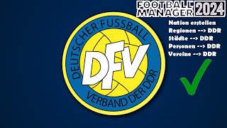 DDR OBERLIGA COMEBACK  Football Manager 2024 Modding 1 [upl. by Nelg]