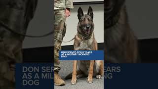 Don the Military Working Dog retires and receives a medal at Edwards Air Force Base [upl. by Festus]