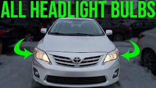 How to Replace Headlight Bulbs  Toyota Corolla 20092013 [upl. by Ttocs733]