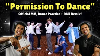 BTS  “PERMISSION TO DANCE” Official MV Reaction Dance Practice  RampB Remix 🫠 [upl. by Einohtna353]