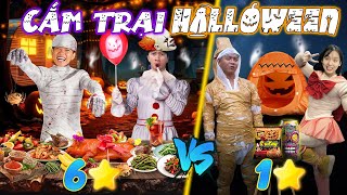 Thử Thách 25h Cắm Trại Hoá Trang Halloween Bằng Cách ĐẤU GIÁ 0 Sao vs 6 Sao  Tập 10 [upl. by Sinnel]