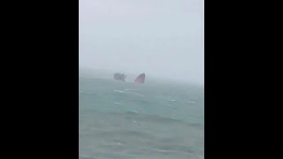 Photo Showing Raptor Patrol Boat Split in Half in Crimean Storm is actually a Cargo Ship from March [upl. by Volney]