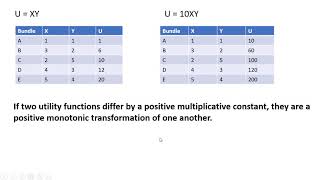 Utility Functions Positive Monotonic Transformations [upl. by Ennovyhs64]